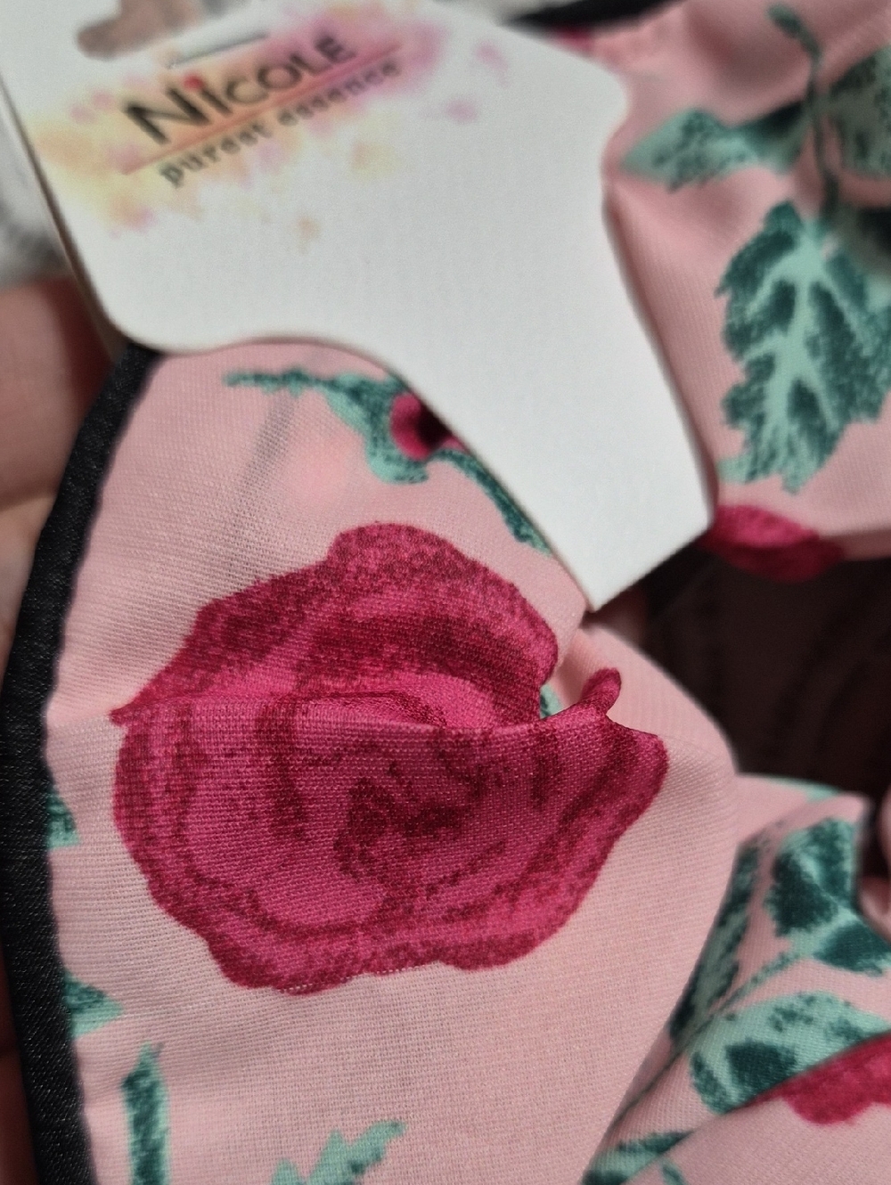 Pink Rose Scrunchie - Picture 2 of 2